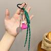 Trinket Badminton Couple Keyring Anti-Lost Knot Keychain Handmade Braided Rope Bag Pendant  Girls