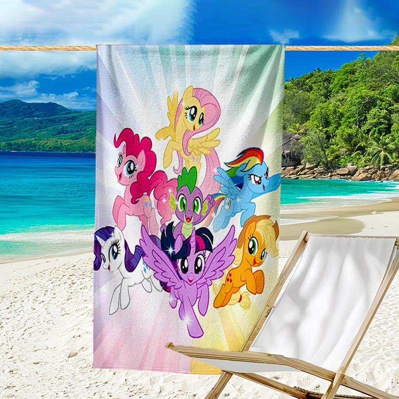 1pc My Little Pony4 Beach Towel, Beach and Seaside Swimming Pool Equipment, Fashion Pattern, Rectangular, Travel Essentials