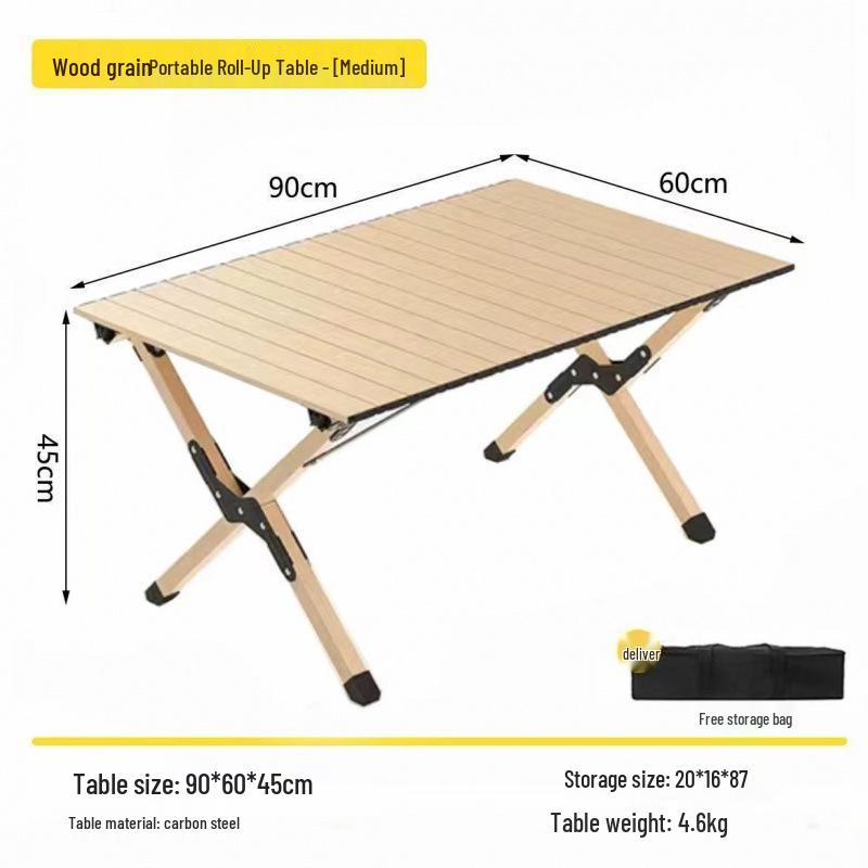 Portable Outdoor Folding Camping Table & Chairs Set – Roll-up Picnic & Stall Equipment