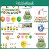 Pikmin-4 Birthday Party Set Colorful Balloons Paper Banner Cake Topper And Invitations!