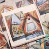 Kreative Zeltaufkleber, Instagram-Stil handgefertigte Zelt-Tagebuch-Dekorationsmaterialien, Landschaftsbasis, Hintergrund-DIY-Aufkleber