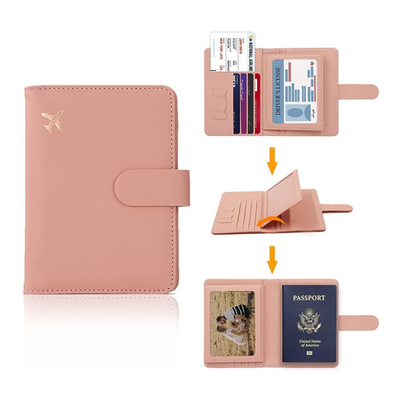 Passport Cover PU Leather Man Women Travel Passport Holder With Credit Card Holder Case Wallet Protector Cover Case