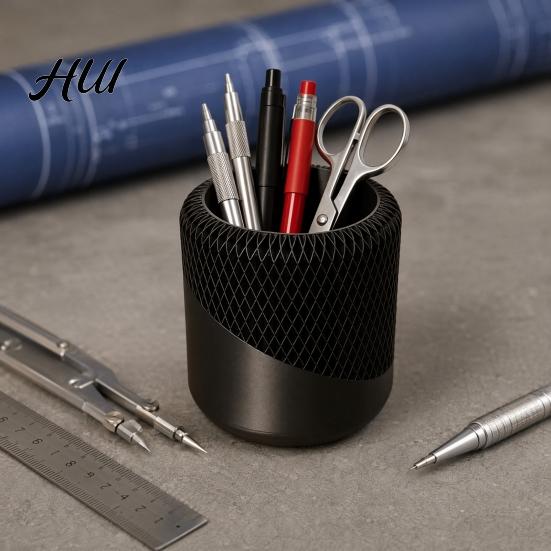 Pen Holder for Desk, 3D Printed Minimalist Pencil Stationary Brush Storage Cup, Desktop Makeup Office Vanity Cup