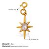 Fashion Personality Star Star Sun Jewelry Buckle Pendant Stainless Steel Gold Plated DIY Jewelry Accessories
