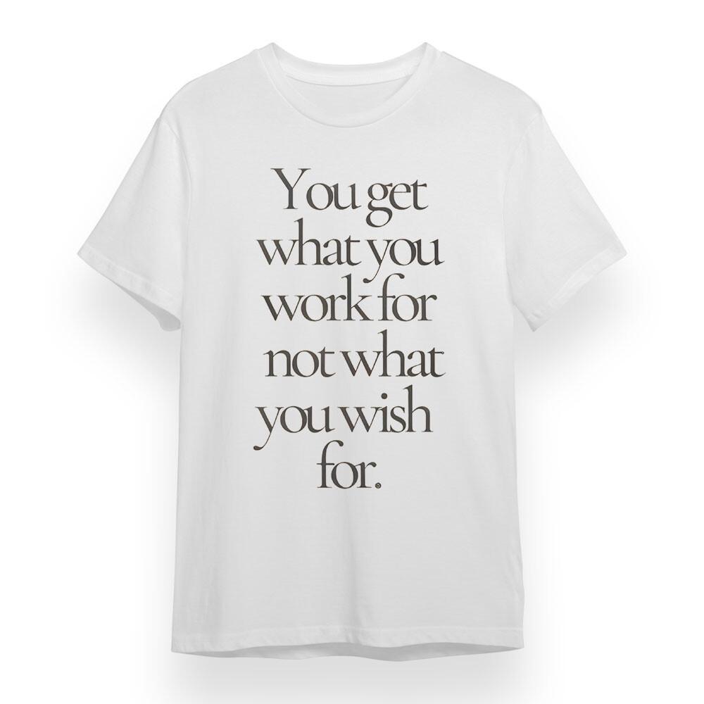 

Women s Plus Size T-shirt With You Get What You Work Graphic 100% Cotton Tee 4XL