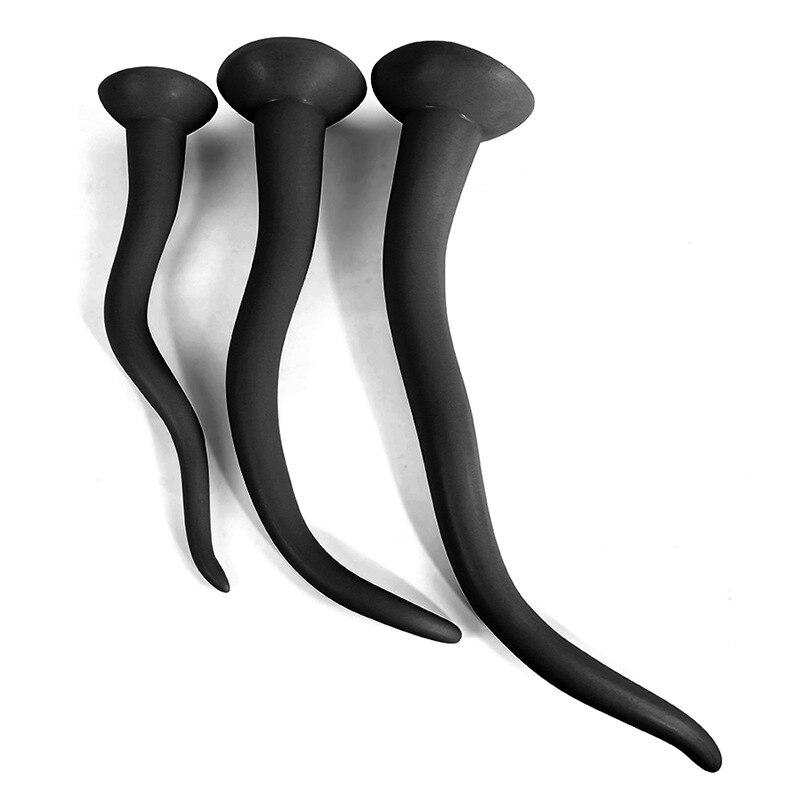Silikonový anální kolík ocasní anální dilatátor Sexuální hračky pro dospělé Big Dildo s Sucker Fisting Realistický penis Gay BDSM Pegging Slave