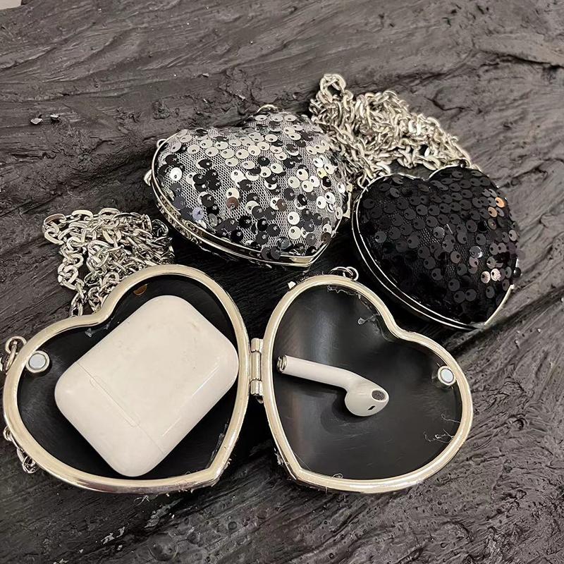 Pailletten Schulterketten Taschen Mini Umhängetasche Vielseitige Schulter Umhänge Mini Lippenstifttasche für Frauen