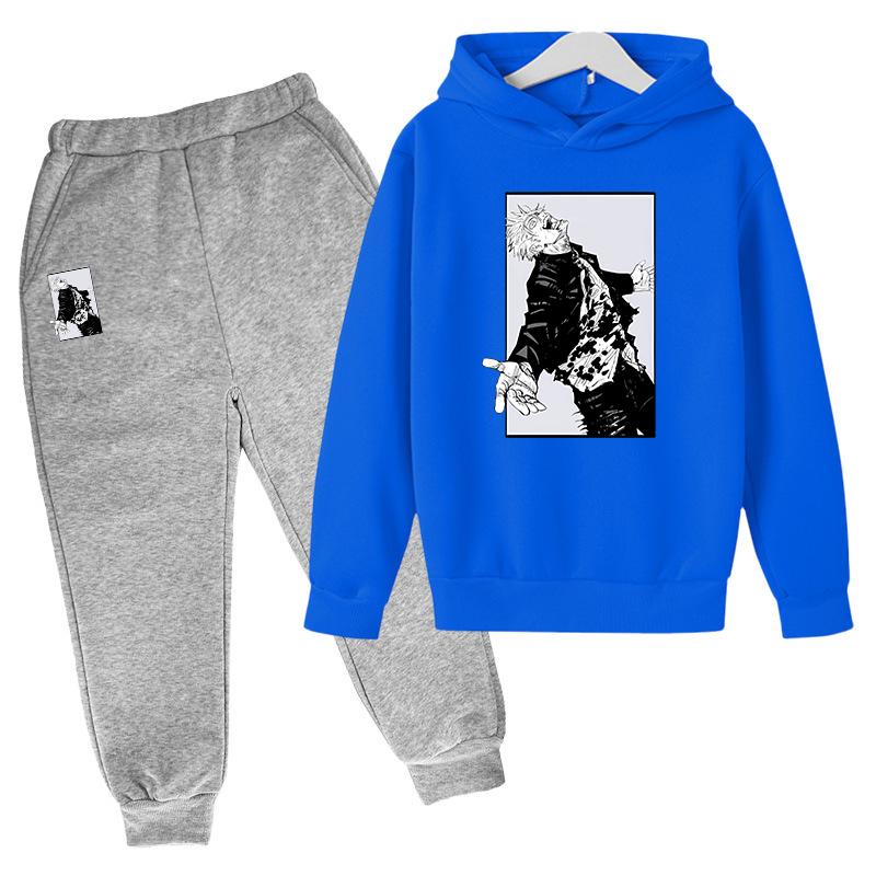 Japanischer Anime-Druck 2024 Kinderkleidung Jungen Kindersets für Babys Kleidung für Mädchen von 9 bis 12 Jahren Heimkleidung