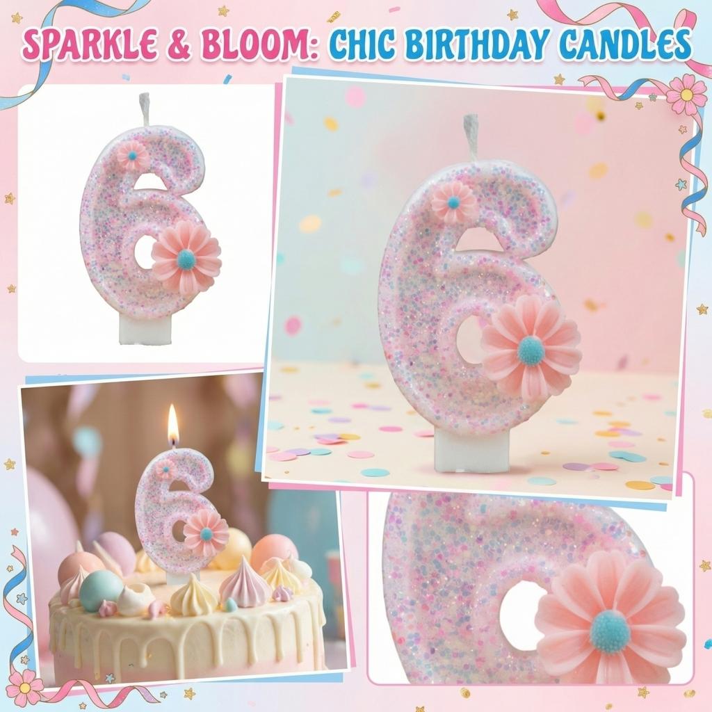 Fashion Cartoon Creative Birthday Candles Party Digital Candles
