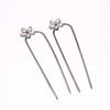 2Pcs Vintage Ancient Style  Flower U-Shaped Hairpin Temperament Bow Hair Sticks Fairy Retro Hair Accessories Girl Gifts