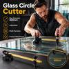 Six Wheel Glass Circle Cutter Adjustable Circular Glass Cutter Suction Cup Cutter  Household