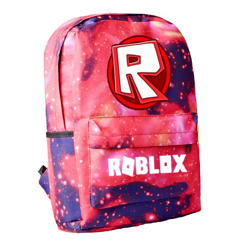 Roblox Pattern School Backpack With Starry Background And Large Capacity For Students