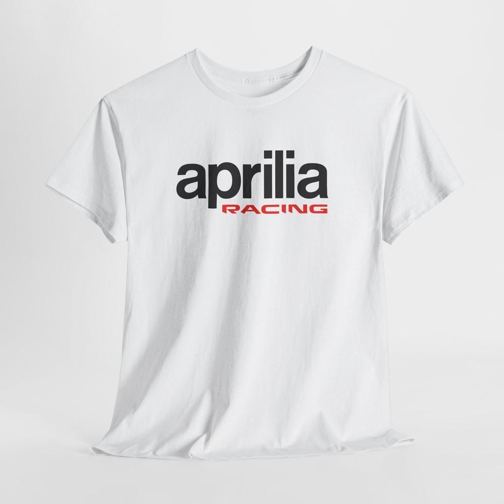 Футболка Aprilia Racing – Унисекс Хлопковая Футболка для Мотоциклистов Мужчин Женщин или Байкеров S