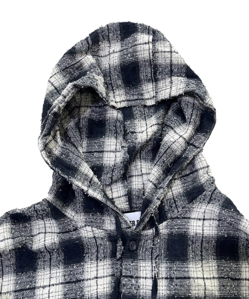 SK8ER ROCK Noise Check Hood Shirt (Navy*Ivory)