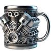 Motor V8 Hrnček V6 Kreativní Hrnček Pryskyřičné Řemesla Pokročilý Smysl Nika Mechanický Motor Ornament