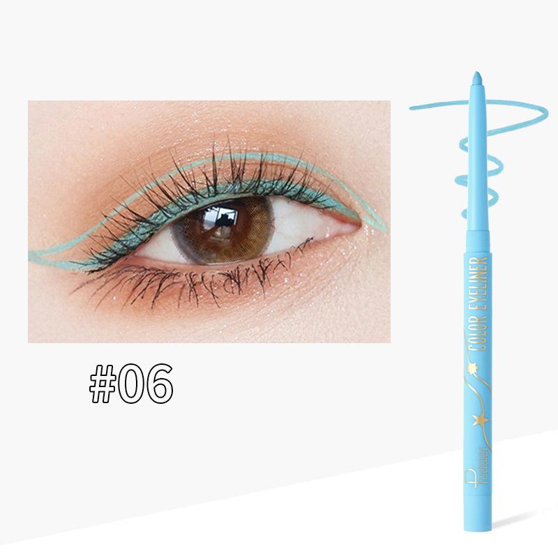 Pudaier Eyeliner Anti Sweat Ανθεκτικό και εύκολο στο περίγραμμα Eyeliner Pen 18 Color Eyeliner