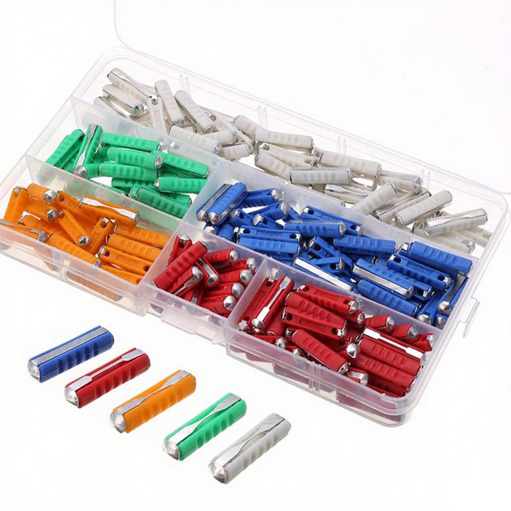 200PCS European Automotive Fuse Set For Torpedo Fuses 5A 25A for Classic and Modern Vehicle Electrical Circuits