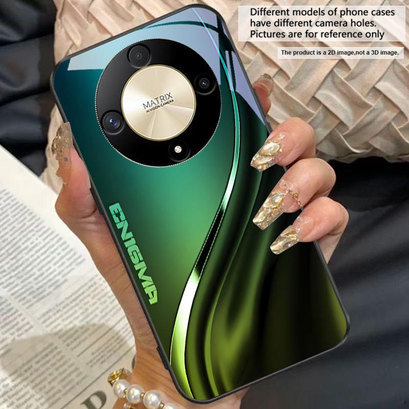 Gradient blending gray For Honor 50 70 30 90 200 X5 X5b Plus X6 X8 4G 9 X9c Smart 30 Max Magic 4 5 Pro 7 Lite glass phone case
