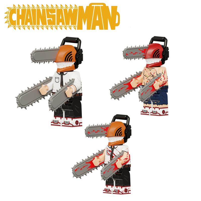 Unique Kt1067 Anime Electric Chainsaw Man Building Blocks Toy Set For Kids