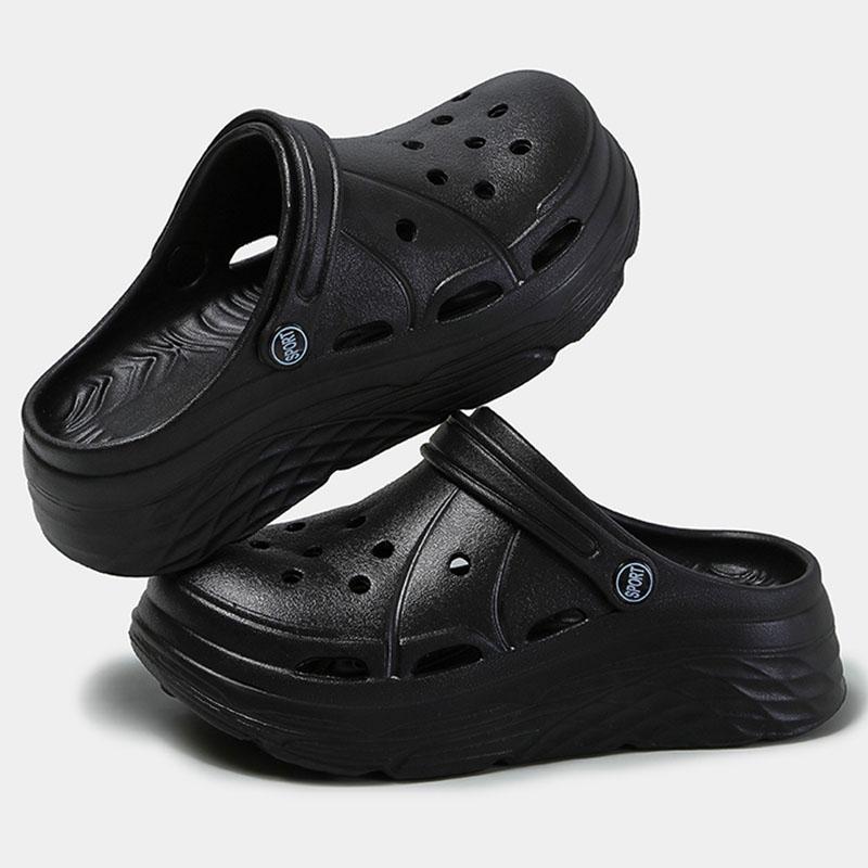 

Летние сандалии на платформе женские с закрытым носком сандалии на танкетке женские на толстой подошве нескользящие садовые туфли с мягкой подошвой сандалии шлепанцы 36-37