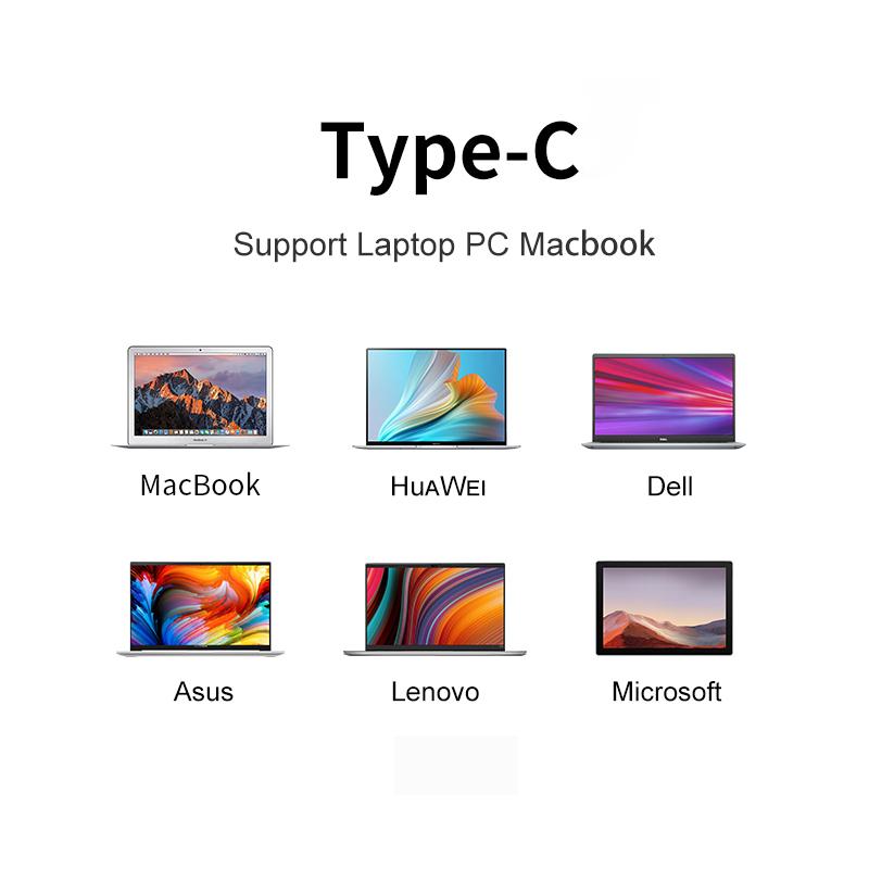 USB C Docking Station 4 Ports Type C Adapter Aluminum Alloy Enclosure 10Gbps Transfer USB Hub with USB-C Ports Fast PD Charge