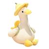Duck Plush Toy Wear Hat Cute Flowers Decor PP Cotton Filling Soft Accompany Hugging Pillow Cartoon Couple Duck Doll Stuffed Animal Toy Christmas Gift
