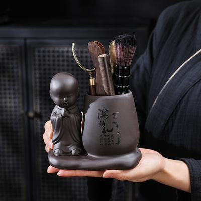 Teezeremonie Sechs Herren Set Kung Fu Tee Zubehör Komplette Teewerkzeuge Messer Zange Pinsel Zubehör