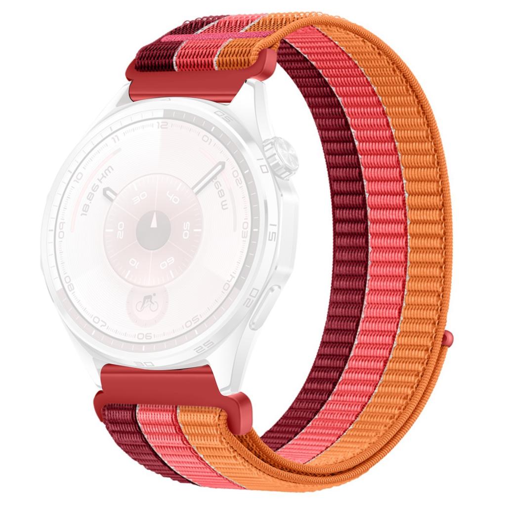22mm Colored Loop Nylon Strap for Huawei Watch GT 6/5/5 Pro/4 46mm Magic Tape Closure Watch Band