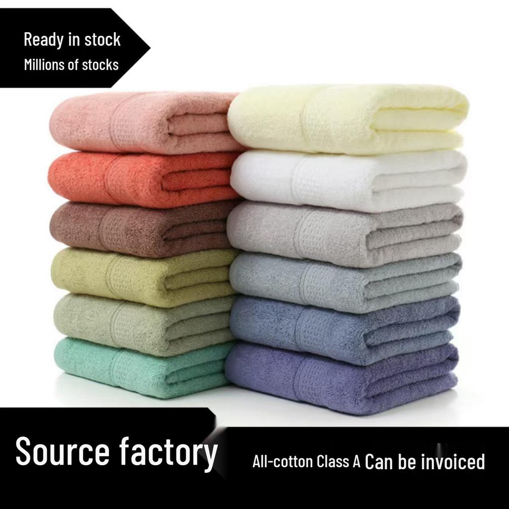 Premium 100% Cotton Towel Set: Soft, Thick Face, Bath, and Wash Towel Collection
