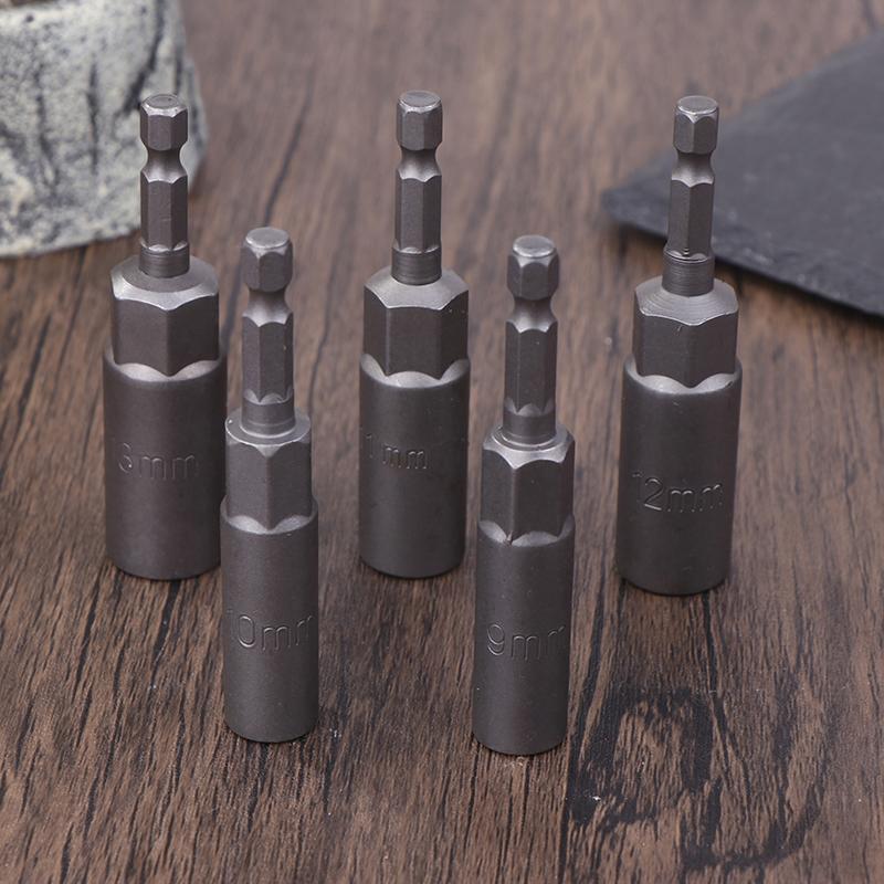 10/15Pcs Length Deepen Impact Socket Adapter 5.5-19Mm Power Nut Driver Socket Set 1/4-Inch Screwdriver Key Head Hand Tool Set