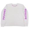 CHROME HEARTS Herren Weiß Langarm T-Shirt mit NECK LOGO und LS TASCHE, Größe XL Oberteile XL weißGebraucht