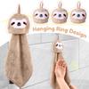 Coral Fleece Hand Towel Cute Cartoon Animal Fingertip Towel Hanging Towel For Household Kitchen Bathroom Wiping Hands