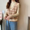 Autumn Fashion Female Vintage Plaid Sweater Vests Women's Tank Tops Knitted Crop Top Women Sleeveless Knitted Vest Waistcoat