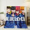 Classic Comics Blue Lock Throw 240G Flannel Blanket Lightweight Soft Skin-Friendly Summer Thin Throw Blanket