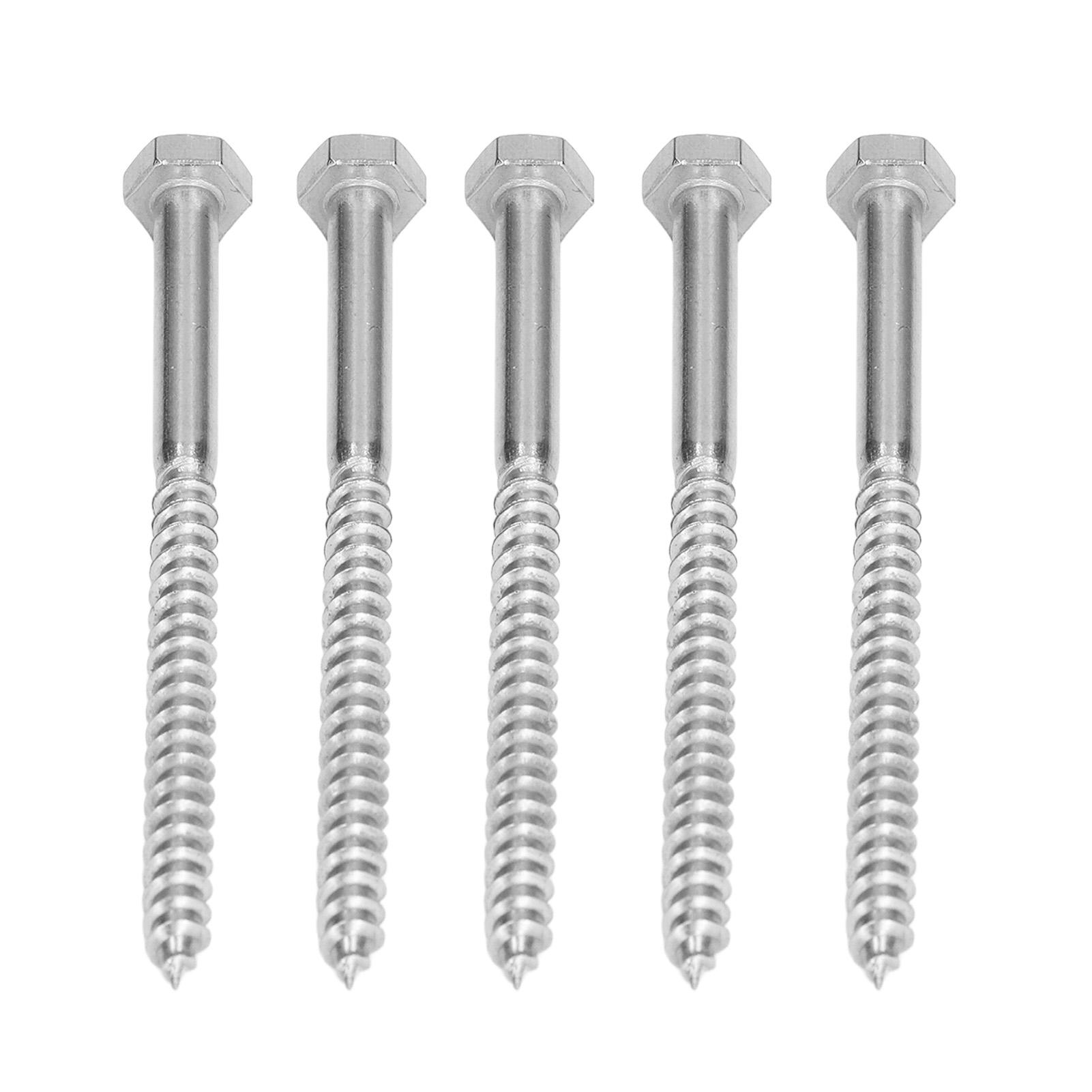 

Болт из нержавеющей стали 304 с частичной резьбой, деревянный шестигранный лаг-шуруп, самонарезающий деревянный болт-коуч M8x120 мм