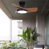 24" 32" DC Motor Small Ceiling Fan Lamp Electric Ceiling Fan With Light Bedroom  LED Tricolor Dimming Lighting Fan