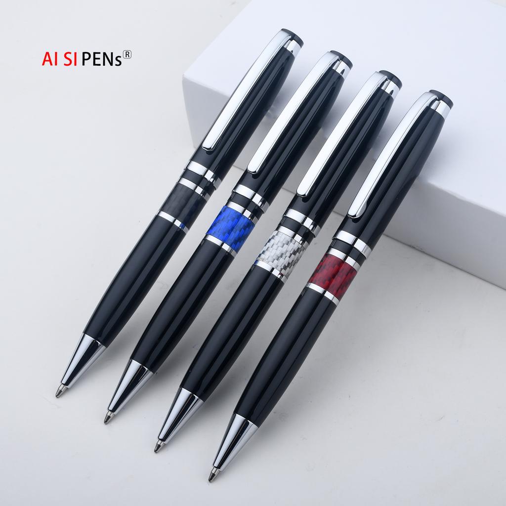High-End Custom Logo Carbon Fiber Metal Ballpoint Pen Professional ODM Bulk Executive Signature Sports Body Type for