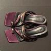 Designer Women High Heeled Sandals Elegant Woman's Slippers Summer 2025 Trend Fashion Pumps Slides Luxury Sandalias De Mujer