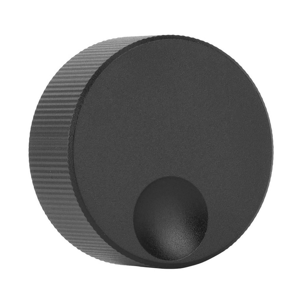 Gałka regulacji głośności 32x13mm, czarna, matowa, solidna, aluminiowa, do potencjometru 6mm