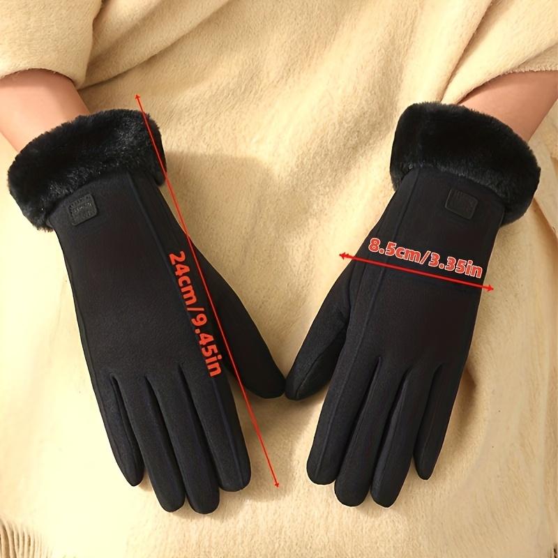 Ladies' winter and autumn outdoor warm gloves, thick and warm, available in four colors.