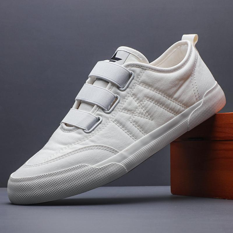 

Мода 2025 Новинка Классическая мужская повседневная парусиновая обувь Противоскользящая Износостойкая Дышащая Новая Обувь для Водителя Студента Высокого Качества Рабочая обувь SS25159 44 белый