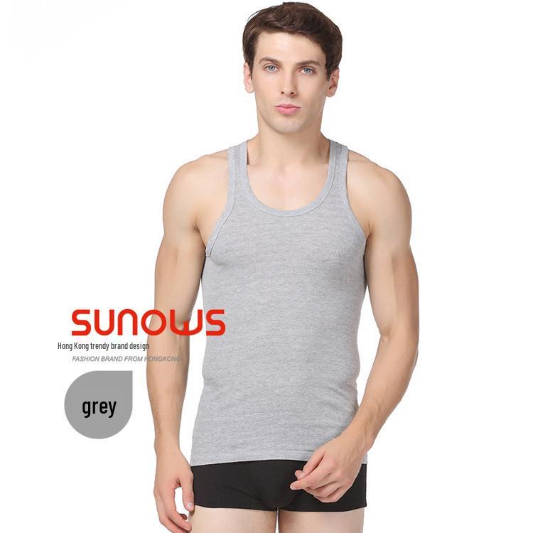 Men's Lightweight Breathable Cotton Y-Back Tank Top for Fitness and Sports