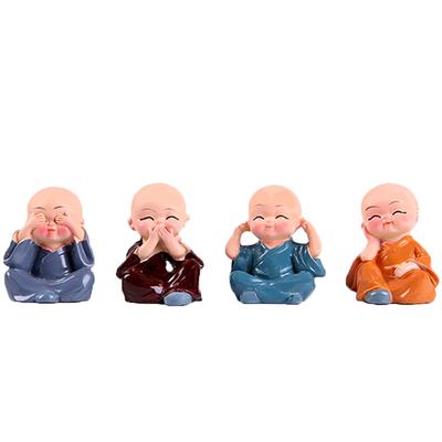 4x Exquisite Workmanship Buddha Statue For Home Decoration Buddha Statue Kung Statue Kung Fu Little