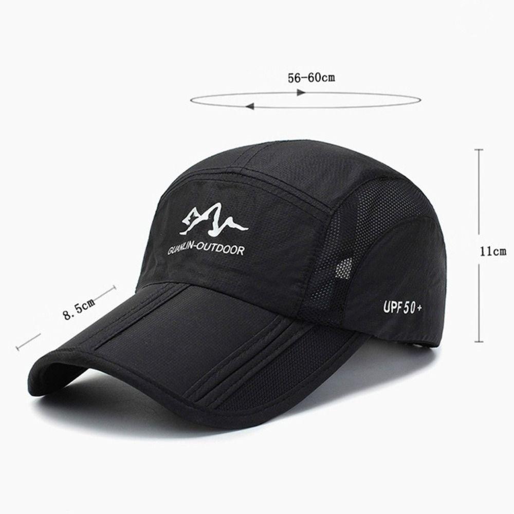 Foldable Baseball Mesh Caps Quick Dry Running Cap Unisex Climbing Hats  Camping Hiking
