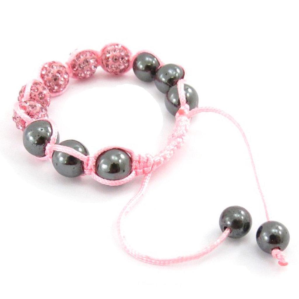 Les Trésors De Lily [J5342] - Pale Pink 'Shambhala' Ethnic Bracelet