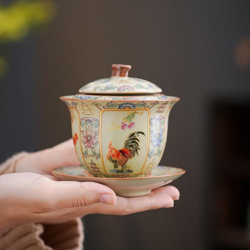 Shangqi Rotatable Gaiwan Ceramic Tea Set