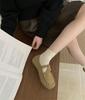 2025 autumn retro square head shallow mouth flat bottom old money style single shoes women's design sense French evening wind Mary Jane shoes