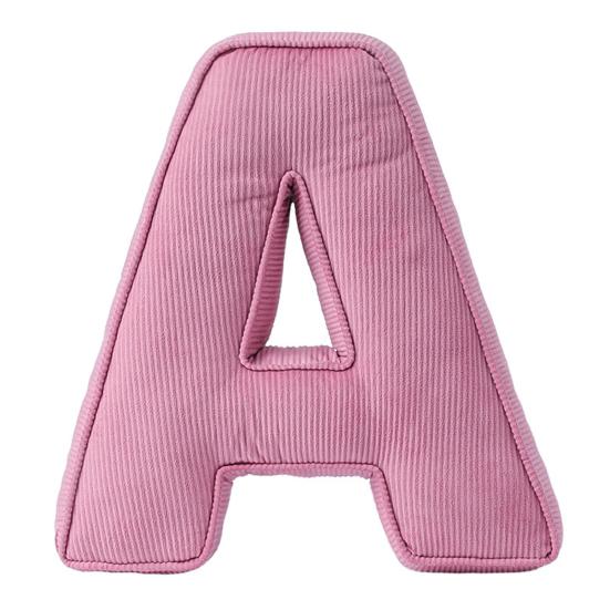 Pink Corduroy Letter Pillow A To Z English Alphabet Throw Pillow Decorative Capital Alphabet Shaped Hugging Cushion Sofa Bedroom Living Room Decor