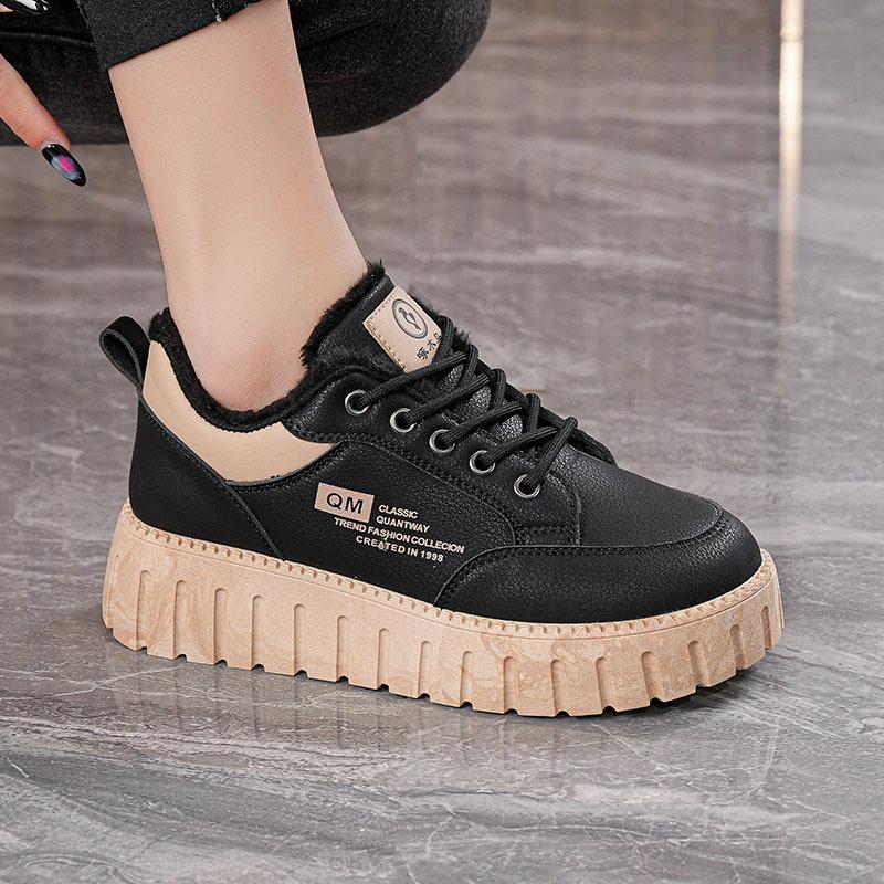 Winter new velvet ins student height-increasing sports board shoes casual shoes XQ