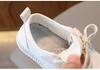 2025 Spring Korean Style Children's White Breathable Sports Shoes - Fashionable, Soft Sole for Toddlers and Young Kids.